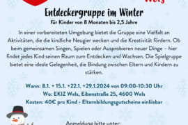 Entdeckergruppe im Winter