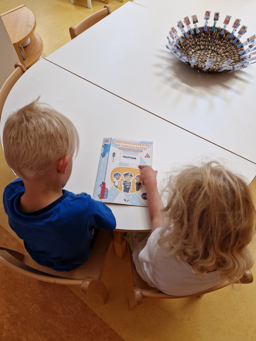 Verkehrserziehung im Kindergarten Edt bei Lambach