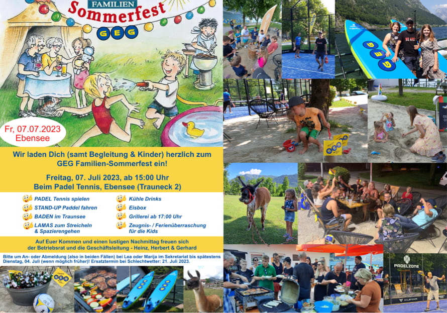 Betriebsevent mit Familie: Jährliches Familien-Sommerfest samt Kinder und Partner:in