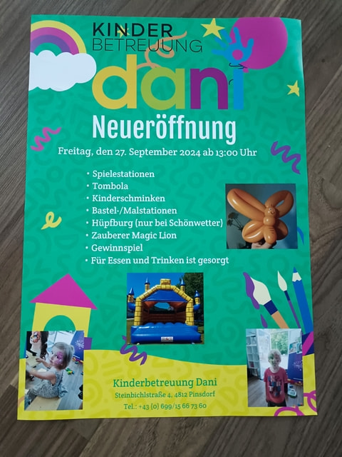 Neueröffnung Kinderbetreuung Dani